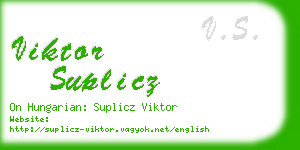 viktor suplicz business card